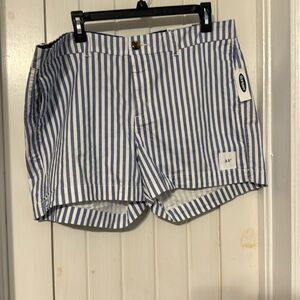 Blue/white striped shorts